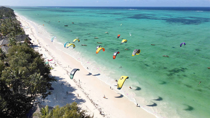 kitesurfing lessons in Zanzibar